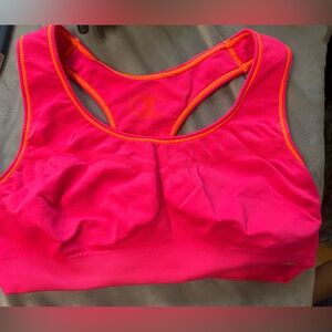 Champion Pink and Orange Sports Bra with Racerback Design